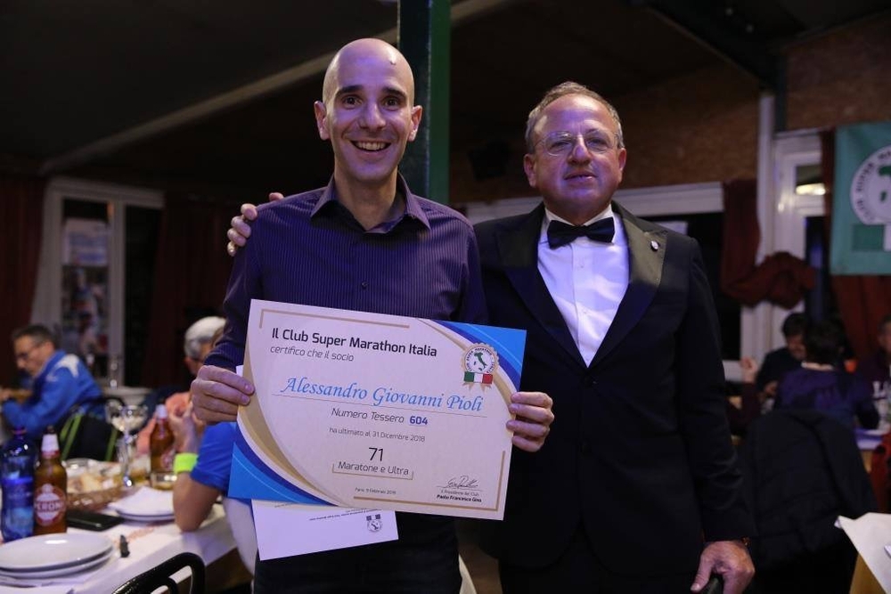 Il nostro Alessandro alla premiazione ufficiale del Club Supermarathon a Fano